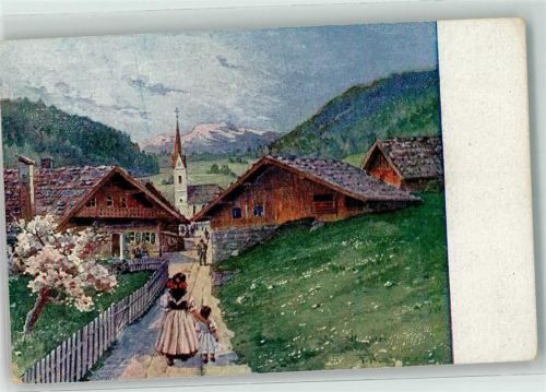Kirchgang Kinder sign. F.Niebler F.H.und S. W.IX Nr.5307 Verein der Fürsorge Wien für Blinde
