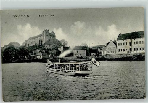 Wettin Stammschloss Binnenschiff Preußenfahne