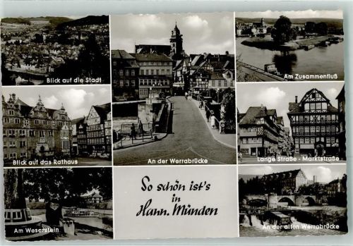 Hann Münden Lange Straße Werrabrücke Weserstein Alte Werrabrücke