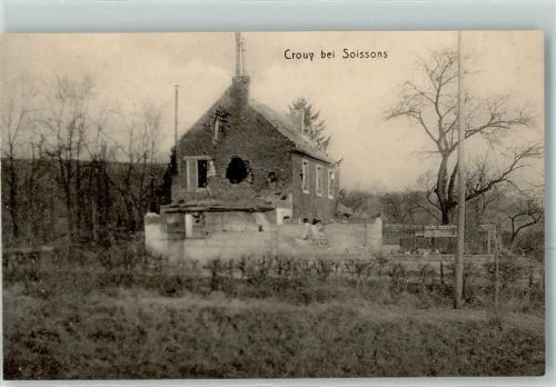 Crouy Zerstörtes Haus bei Soissons