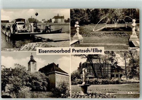 Pretzsch Fähre und Schloss LKW Kurpark