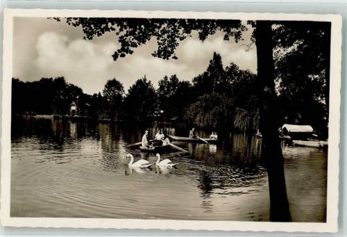 Frantiskovy Lazne Stadtteich Schwan Ruderboot