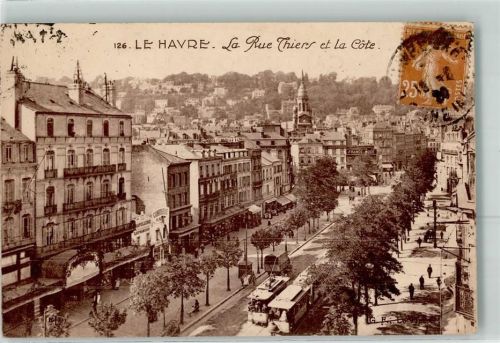 Le Havre la Rue Thiers et la Cote Straßenbahn
