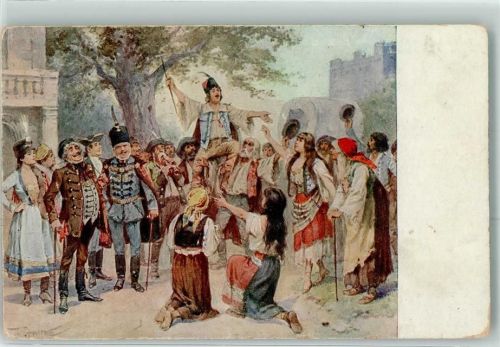 sign.Zasche Th. Der Zigeunerbaron Tracht Darsteller bei der Uraufführung G.G.W. Nr.323