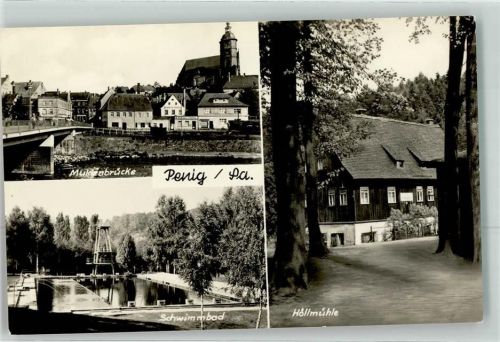 Penig Muldenbrücke Schwimmbad Höllmühle