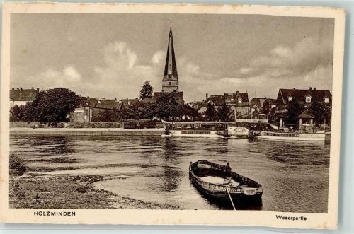 Holzminden 1913 Raddampfer
