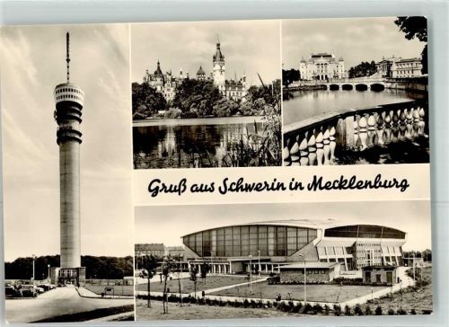 Schwerin Fernsehturm Sport- und Kongreßhalle Staatstheater Staatl. Museum
