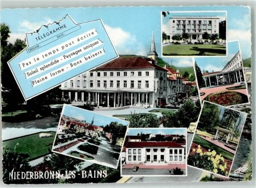 Niederbronn-les-Bains Telegramme Auto Blumen