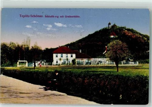 Teplice 1904 Schlossberg mit Greinerhütte