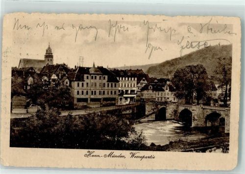 Hann Münden 1913 Gasthaus Werra Cafe