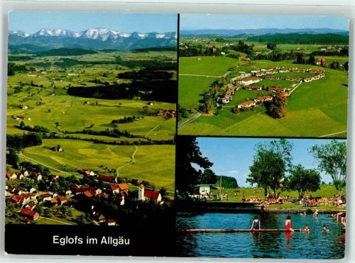 Eglofs 1971 Fliegeraufnahme des Familienferiendorfes Schwimmbad
