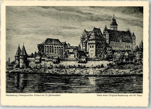 Marienburg Marienburg nach einer Original Radierung v. W. Hoya