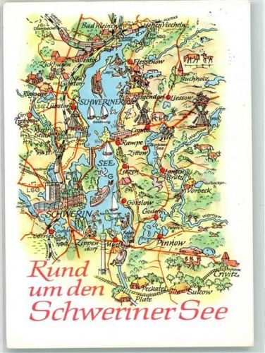 Schwerin Schweriner See Landkarte