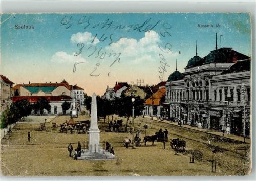 Szolnok Denkmal Kossuth Platz Feldpost von der Armee im Felde