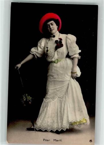 Valencia 1907 Ort handschriftlich Portrait Pilar Marti