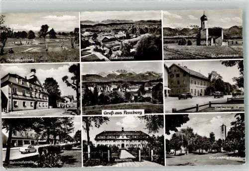 Penzberg Neusteigenberg Rathaus Bahnhofstraße Altersheim St. Johannisrain Staltacher Hof Christkönig-Kirche