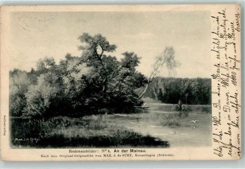 Insel Mainau Bodenseebilder No. 4. sign. Max. J. de Sury