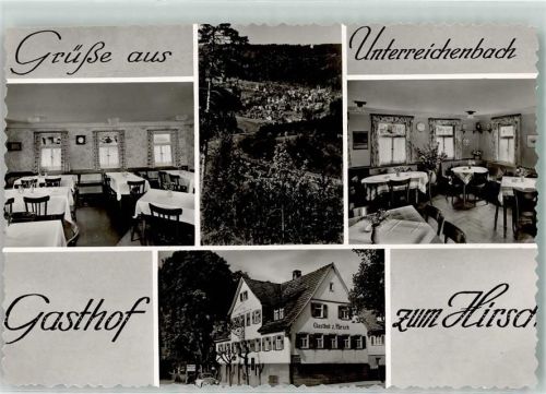 Unterreichenbach Gasthaus zum Hirsch Gastraum Grüße Gasthof