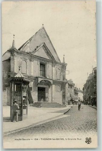Thonon-les-Bains Grande Rue Fahrrad Litfaßsäule