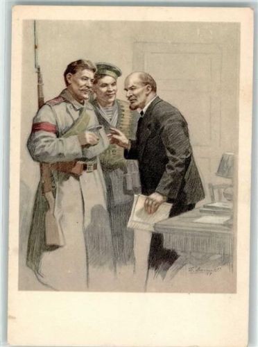Wladimir Iljitsch Lenin mit den Rotgardisten sign. Vasiliev