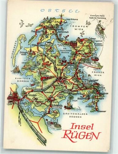 Rügen Insel Rügen Landkarte