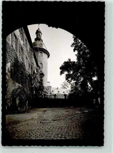 Laubach Foto Original aus Archiv eines Ansichtskartenverlags Schloss Ort handschriftlich