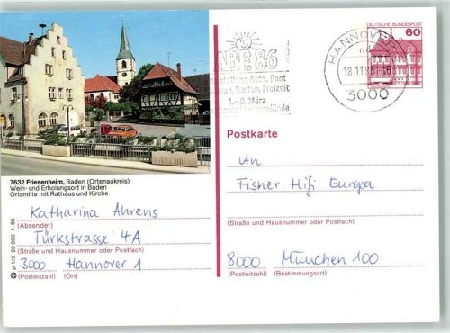 Friesenheim 1986 Rathaus Kirche