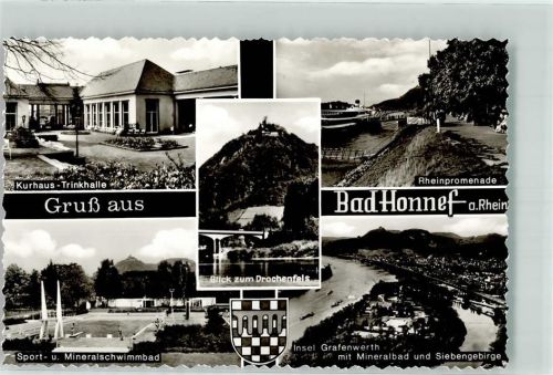 Bad Honnef Kurhaus Trinkhalle Mineralschwimmbad Insel Grafenwerth