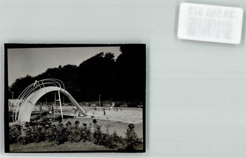 Oberkirchen Schwimmbad Rutsche Bademode Ort handschriftlich Foto Original aus Archiv eines Ansichtskartenverlags