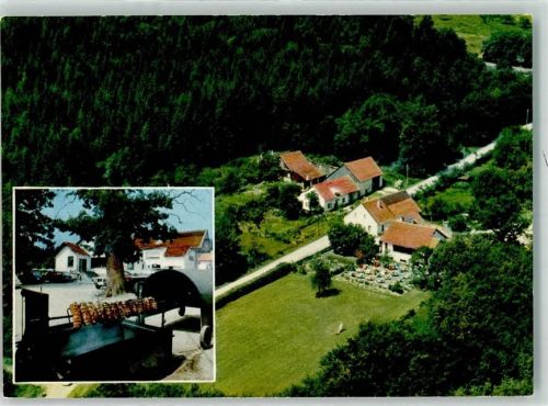Waldfriede Fliegeraufnahme vom Gasthaus Cafe Trifthütte