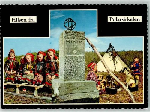 Nordkapp Tracht Poloarkreis Denkmal