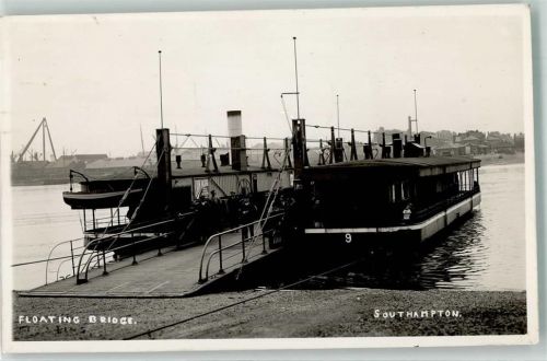 Southampton 1938 Dampfschiff Floating Bridge Foto AK