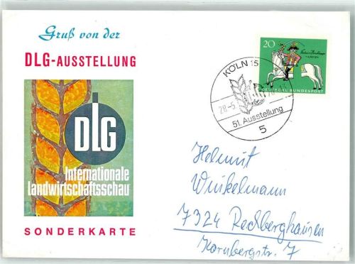 Köln Deutz 105 DLG Ausstellung Sonderkarte