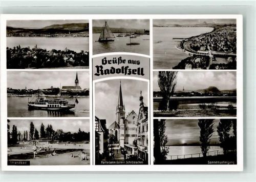 Radolfzell Grüsse Strandbad Motorschiff Österreichisches Schlösschen