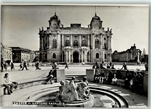 Zagreb Narodno Kazaliste Nationaltheater Brunnen