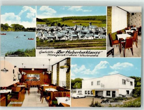 Mengerskirchen Seeweiher Jägerstube Restaurant Gaststätte Gasthaus zur Hubertusklause Auto Ruderboot Kirche