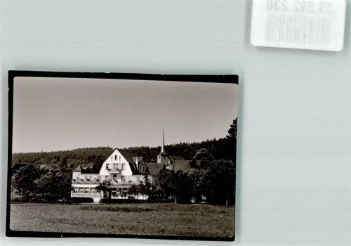 Bad Bocklet Foto Original aus Archiv eines Ansichtskartenverlags mit Kirche St. Mauritius Ort handschriftlich