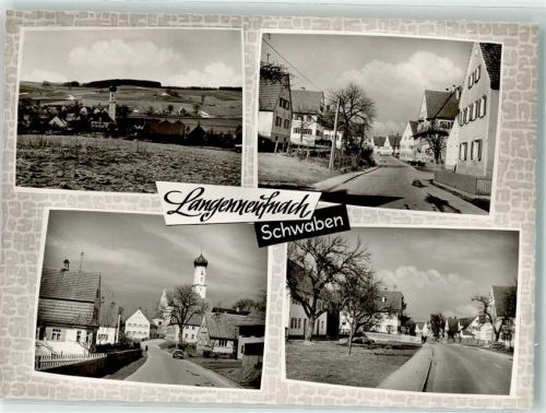Langenneufnach Oldtimer Foto Orginal aus Archiv eines Ansichtskartenverlags