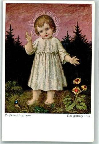 Verlag B. Huber Serie 8 Nr. 171 Das göttliche Kind Vogel