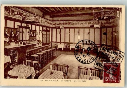 14150 Ouistreham Foto AK Gasthaus Le Casino Riva-Bella
