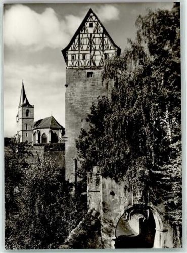 Münnerstadt Jörgentor Kirche Foto AK