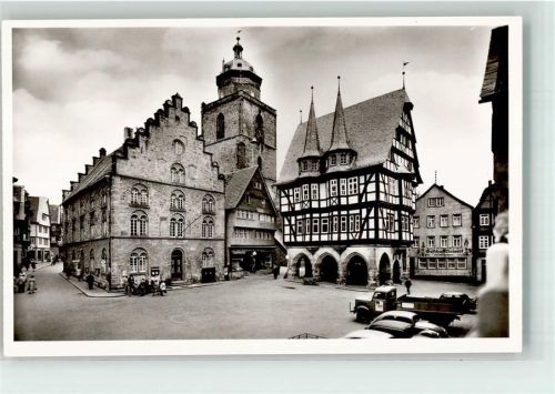 Alsfeld LKW Marktplatz Foto AK Foto Metz