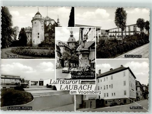 Laubach Schloss Rathaus Altersheim Laubach Kolleg Denkmal Engelsbrunnen