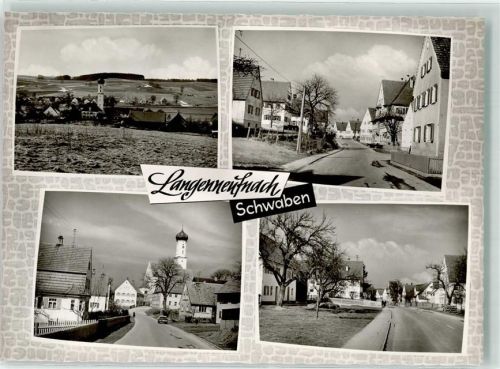 Langenneufnach Oldtimer Foto Orginal aus Archiv eines Ansichtskartenverlags