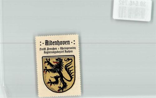 Aldenhoven Wappen gezungter schwarzer Löwe Gold