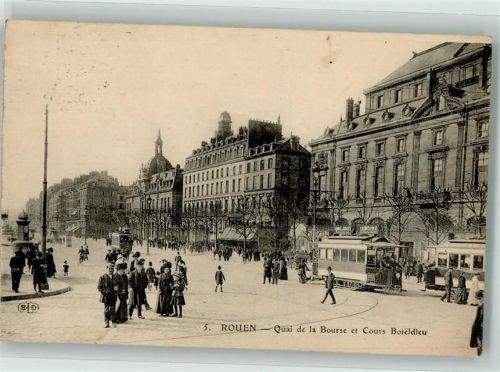 Rouen 1924 Straßenbahn Quai de la Bourse