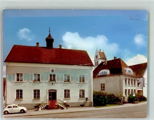 Ostrach VW-Käfer Ort handschriftlich Foto Original aus Archiv eines Ansichtskartenverlags