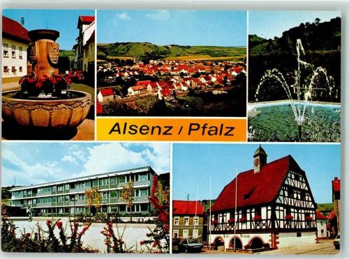 Alsenz Brunnen am Uferweg Schule Historisches Rathaus