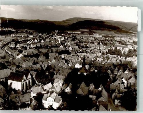 Blomberg Fliegeraufnahme der Altstadt Foto Orginal aus Archiv eines Ansichtskartenverlags Ort handschriftlich