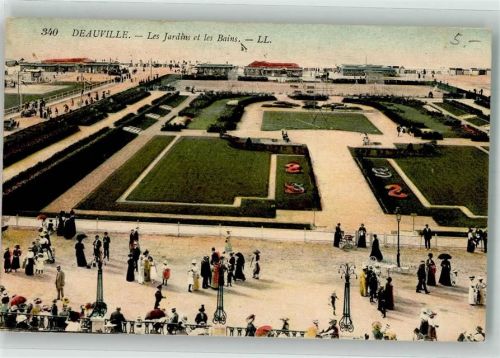 Deauville 1904 Les jardins et les Bains